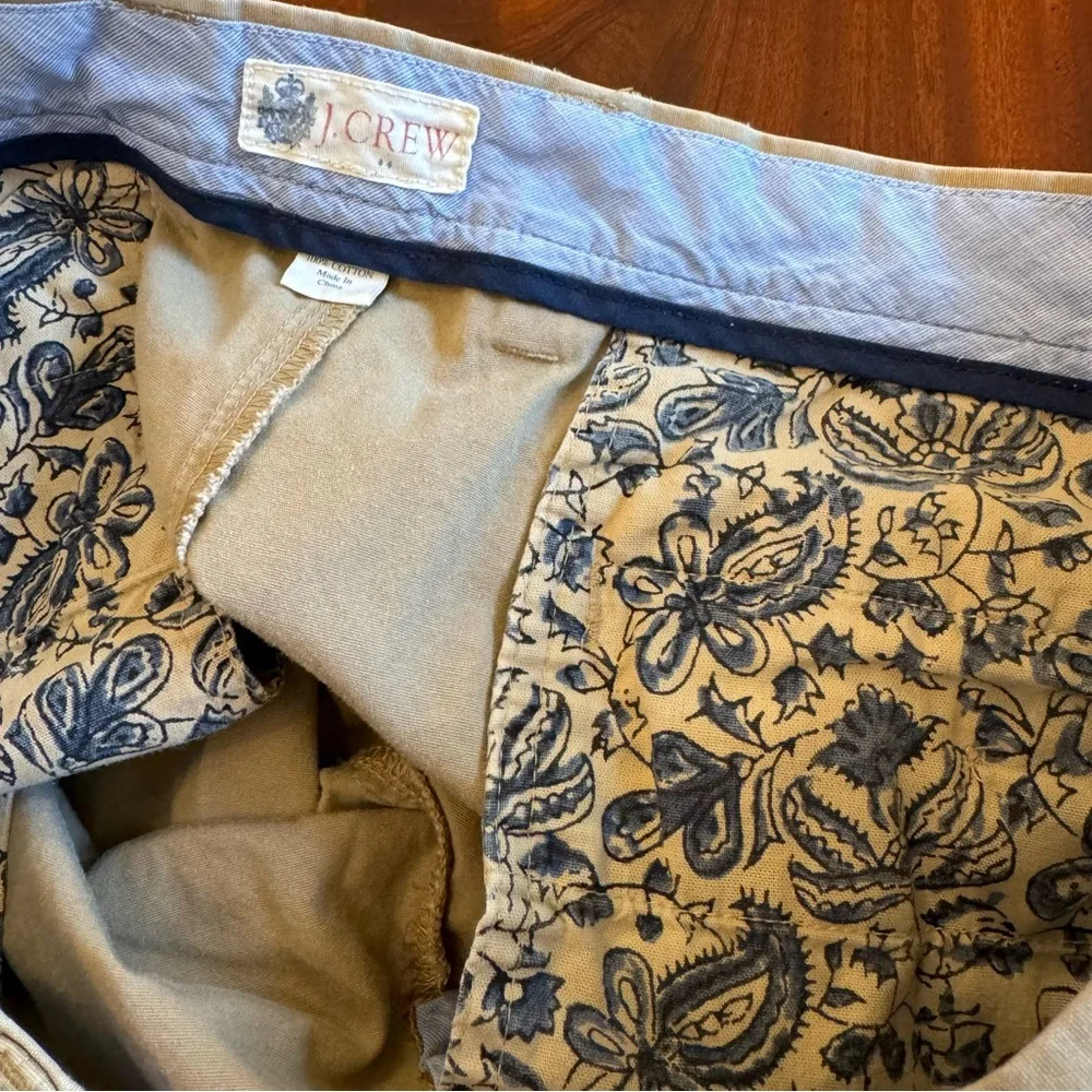 J.Crew Club Chino Shorts Mens 35 Khaki Cotton 10.5”